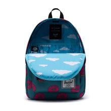 Load image into Gallery viewer, Herschel Supply Classic Backpack XL - Homer Simpson - Blue Backpack with Donut Patern - Inner Cloud Pattern
