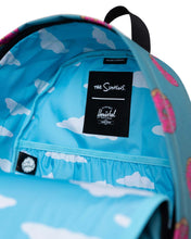 Load image into Gallery viewer, Herschel Supply Classic Backpack XL - Homer Simpson - Blue Backpack with Donut Patern -  Inner Cloud Pattern Close Up
