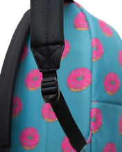 Load image into Gallery viewer, Herschel Supply Classic Backpack XL - Homer Simpson - Blue Backpack with Donut Patern - Strap Close up
