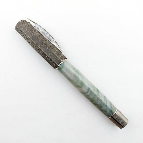 Visconti Il Magnifico Green Marble Fountain Pen, Capped