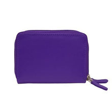 Load image into Gallery viewer, Front view of the purple wallet. 
