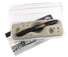 Load image into Gallery viewer, Fisher Bullet Space Pen Matte Black with Metallic Gold Caduceus
