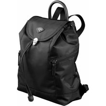 Load image into Gallery viewer, Angled front view of the black bag.
