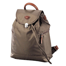 Load image into Gallery viewer, Angled front view of the bark brown bag
