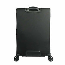 Load image into Gallery viewer, Back panel view of the black suitcase. 
