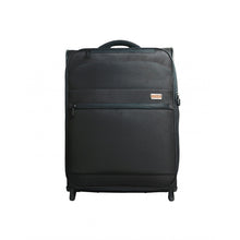 Load image into Gallery viewer, Front panel view of the black suitcase. 
