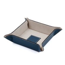 Load image into Gallery viewer, Angled view of the navy blue tray on a white background. 
