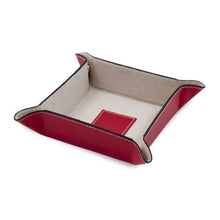 Load image into Gallery viewer, Angled view of the red tray on a white background. 
