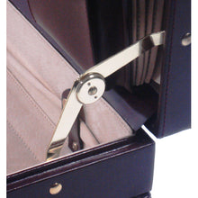 Load image into Gallery viewer, Close up to the hinge on the attache case. 
