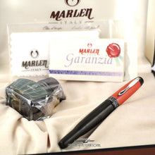 Load image into Gallery viewer, The fountain pen arranged in the presentation box with the warranty card, and polishing cloth.
