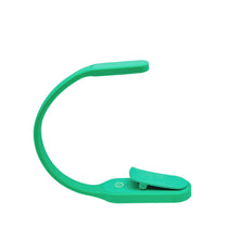 Load image into Gallery viewer, Side view of the green rechargeable book light.
