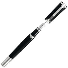 Load image into Gallery viewer, Front view of the fountain pen with the cap lifted up.
