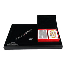 Load image into Gallery viewer, The fountain pen arranged with the deck of cards in the presentation box. 
