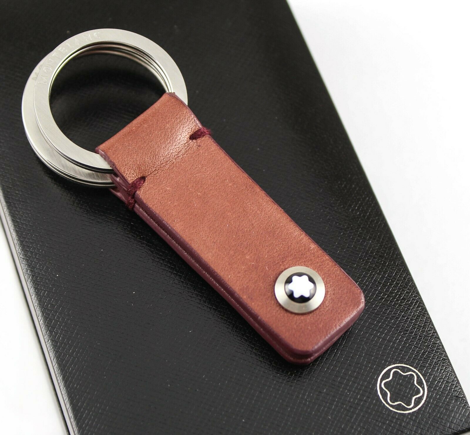 Montblanc Leather Key Fob 2-Split Key Ring | Airline International