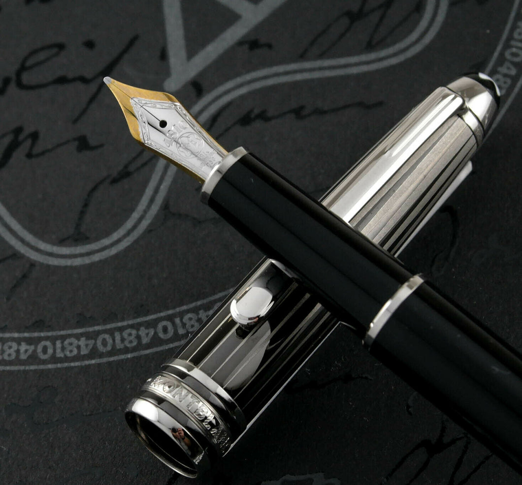 Montblanc Solitaire Doue Black & White Fountain Pen | Airline Intl