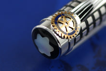 Load image into Gallery viewer, Angled close up to the top of the cap. It features a Mother of Pearl Montblanc logo.

