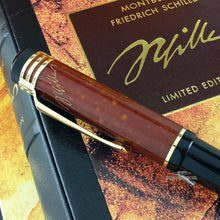 Load image into Gallery viewer, Side close up to the pen featuring Friedrich Schiller's engraved signature.
