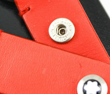 Load image into Gallery viewer, Montblanc Red Leather Key Fob 2-Split Key Ring
