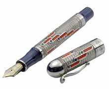 Load image into Gallery viewer, Angled view of the fountain pen and cap.
