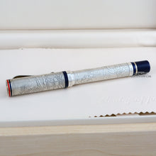 Load image into Gallery viewer, Back view of the fountain pen in the presentation box.
