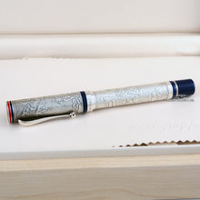 Load image into Gallery viewer, Side view of the fountain pen in the presentation box.
