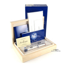 Load image into Gallery viewer, The rollerball pen arranged in the presentation box with the booklets, certificates, refill, polishing cloth and outer box.
