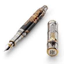 Load image into Gallery viewer, The fountain pen and cap arranged on a white background.
