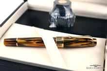 Load image into Gallery viewer, Montegrappa 18k Yellow-Gold Turtle Brown Extra 1930 Fountain Pen - M
