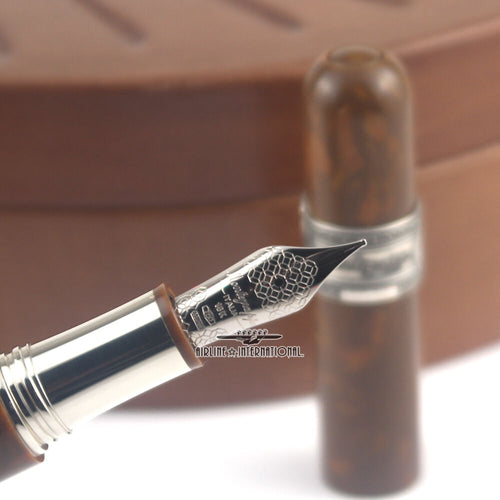 Montegrappa Limited Edition Cigar with Silver Trim Fountain Pen
