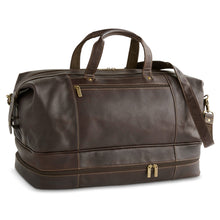 Load image into Gallery viewer, DayTrekr Leather Drop-Bottom Duffel
