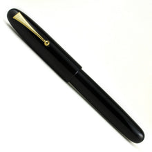 Load image into Gallery viewer, Front view of the black fountain pen on a white background. 
