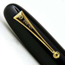 Load image into Gallery viewer, Close up to the cap&#39;s clip. The Namiki logo is engraved on the top area. 
