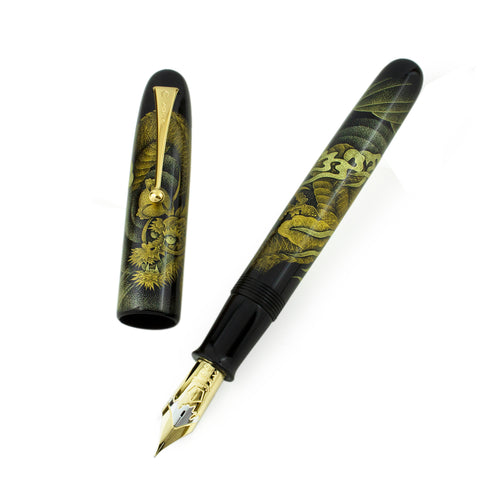 Namiki Emperor Chinkin Dragon Fountain Pen - Uncapped