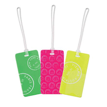 Load image into Gallery viewer, The green, pink, and yellow neon tags on a white background. 
