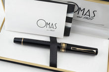 Load image into Gallery viewer, Omas Extra Black Dama Fountain Pen Cir. late 1980s early 1990s - 18k Gold F Nib
