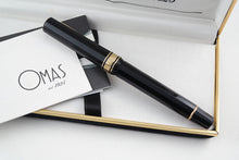 Load image into Gallery viewer, Omas Extra Black Dama Fountain Pen Cir. late 1980s early 1990s - 18k Gold F Nib
