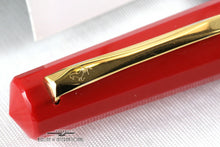 Load image into Gallery viewer, Close up to the Ferrari horse logo engraved on the pen clip. The clip has brush marks on t.
