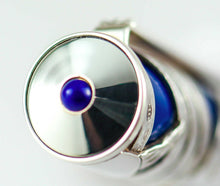 Load image into Gallery viewer, Close up to the blue stone at the top of the cap.

