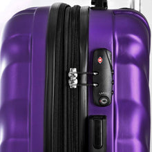 Load image into Gallery viewer, Side panel close up, featuring a three-digit combination, TSA-Approved lock, and a grip handle.
