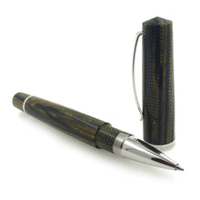 Load image into Gallery viewer, Angled view of the rollerball pen with the cap next to it.
