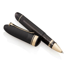 Load image into Gallery viewer, Omas Vintage 360 Fume Smokey Black Limited Edition Rollerball Pen w/ Y. Gold Trim SEALED!

