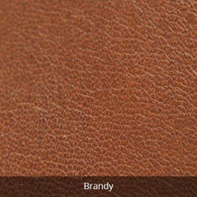 Load image into Gallery viewer, Close up to the Brandy Brown leather swatch.
