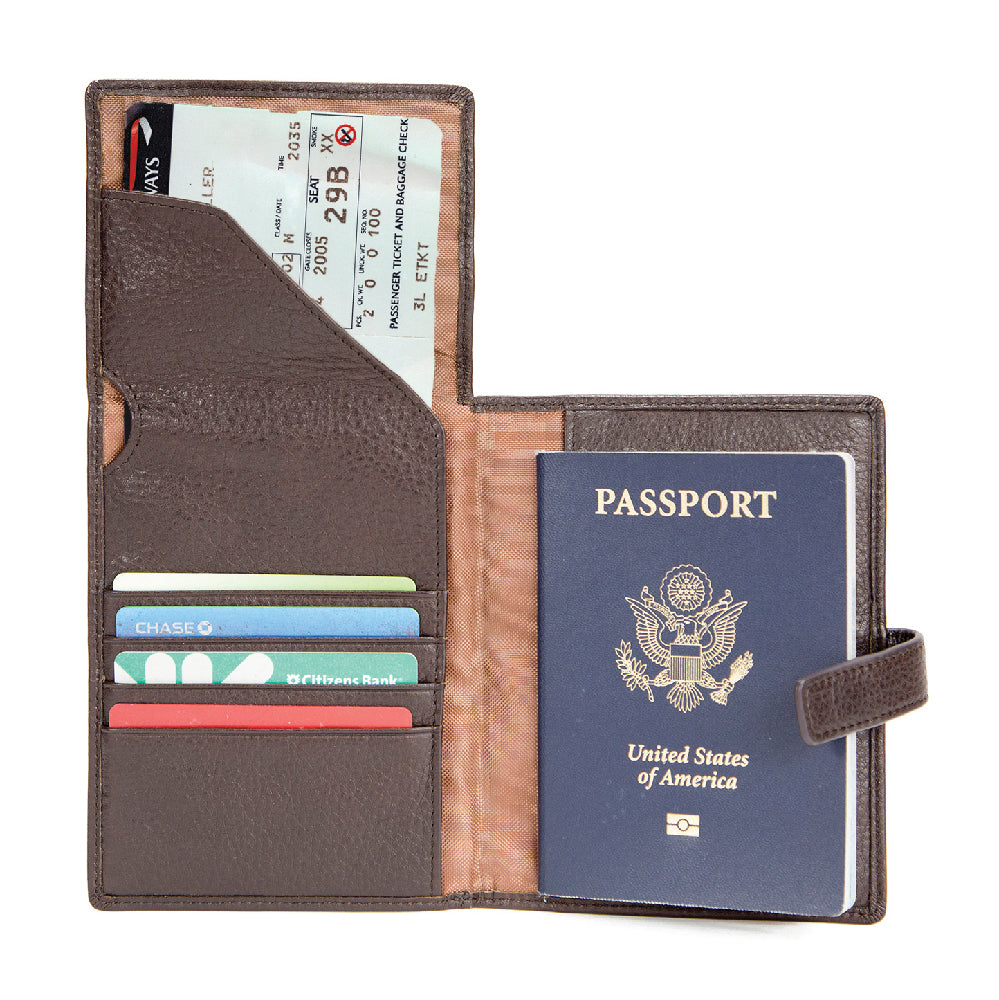 Osgoode Marley Cashmere Leather Passport Ticket Holder