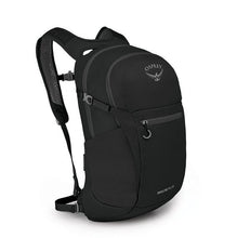 Load image into Gallery viewer, Angled front view of the black backpack.
