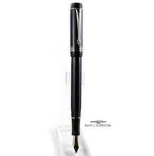 Load image into Gallery viewer, Front view of the fountain pen with the cap posted. 
