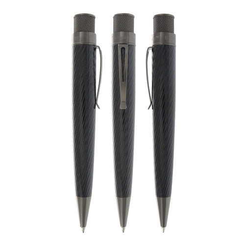 Front and side views of the black Brixton pen.