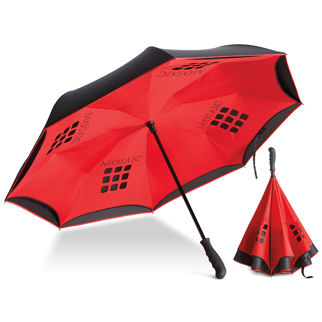 Reverse Windproof Umbrella Red