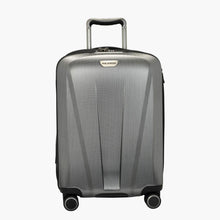 Load image into Gallery viewer, Front panel view of the moon grey hard shell suitcase. 
