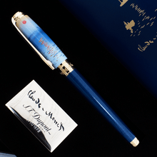 Load image into Gallery viewer, S.T. Dupont Monet Blue and Gold Fountain Pen Limited Edition
