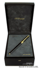 Load image into Gallery viewer, S.T. Dupont Art Nouveau Black and Gold Fountain Pen with Presentation Box
